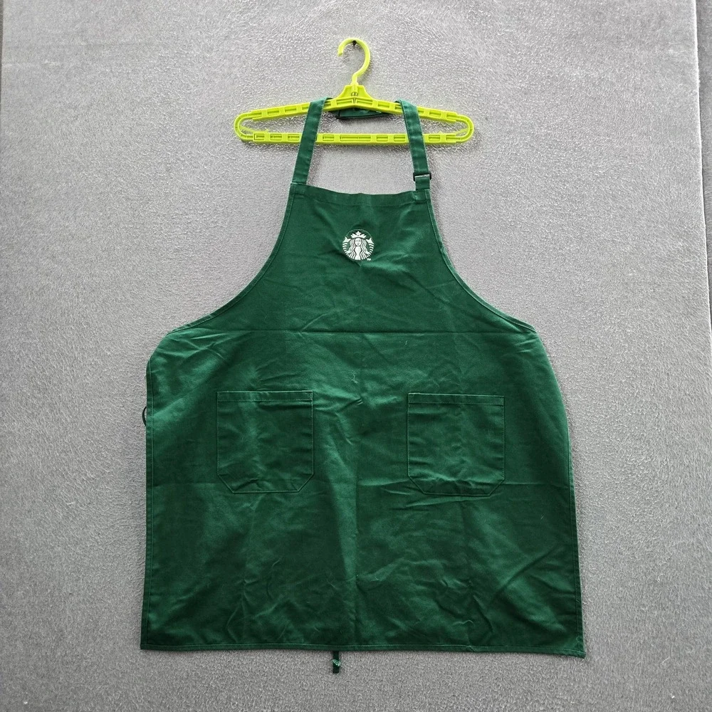 Starbucks Men Apron Green Embroidered Logo‎ Workwear